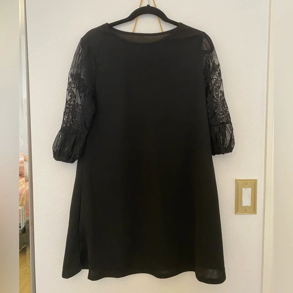 NWOT-Black Lace Dress - Picture 3 of 8